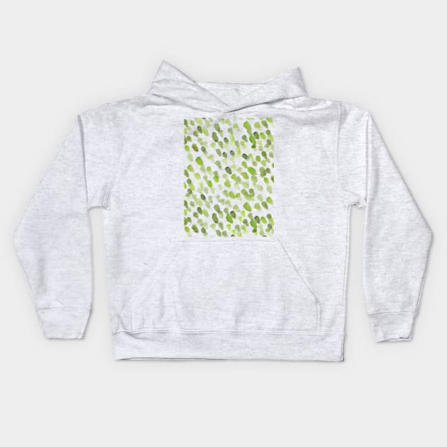 Imperfect brush strokes - green Kids Hoodie by wackapacka